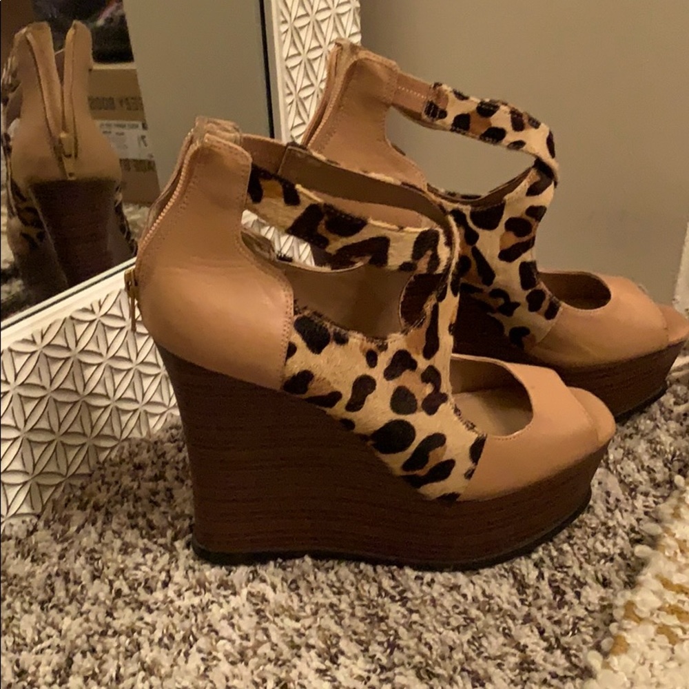 Leopard Wedges